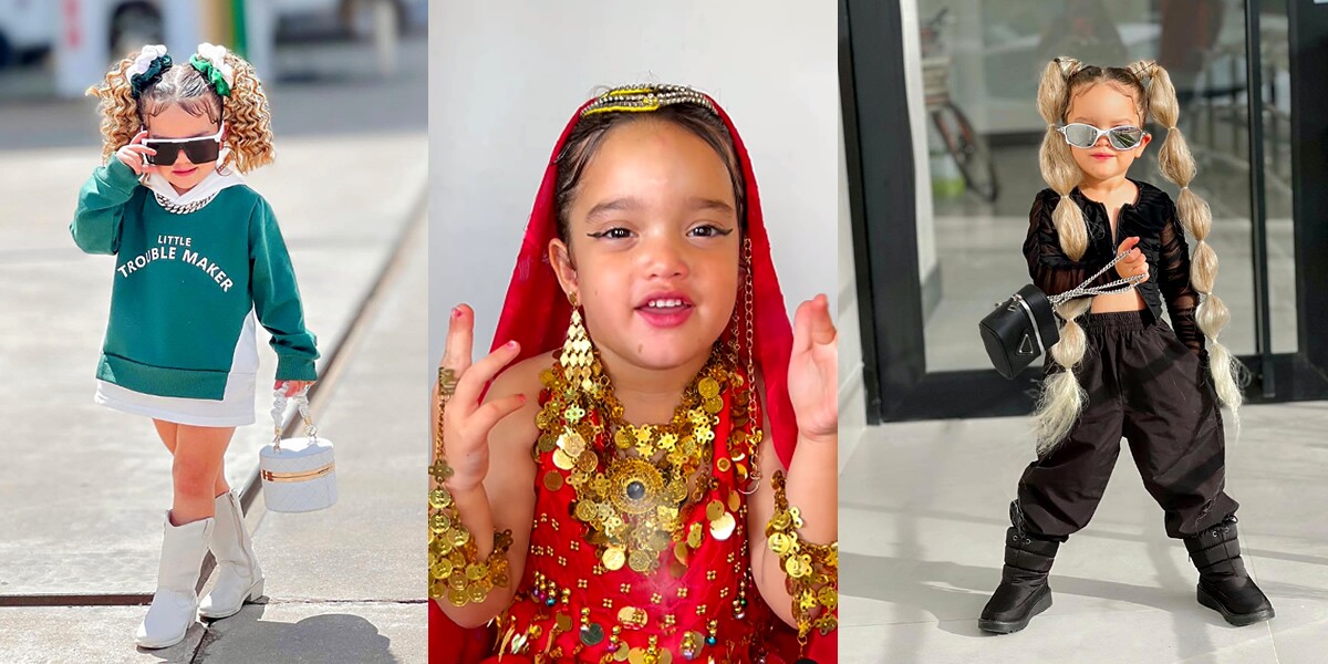 Euclidense de 4 anos viraliza com tendência de maquiagem indiana do TikTok
